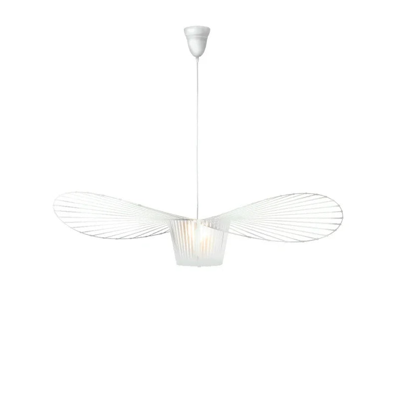 Vintage Hat Pendant Lamp Black Rattan Led Suspension Luminaire Hanging Light Kitchen Living Room Home Decor Ceiling Chandelier