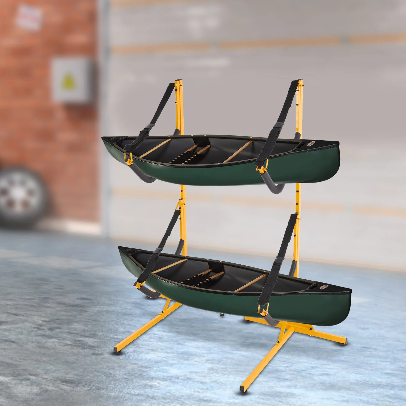 Kayak Storage Rack Adjustable Free Standing Storage Rack for Kayak Double Kayak Storage Rack to Hold Kayaks Canoes, Life Rafts