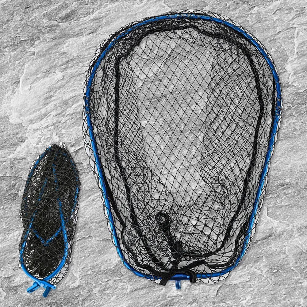 Aluminum Alloy Fishing Landing Net Foldable Trout Net Catch and Release Net Fishing Accessories