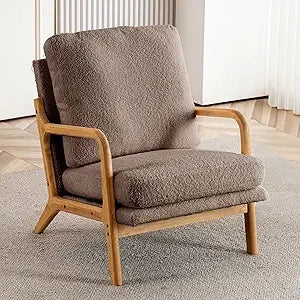 Mid Century Modern Accent Chairs for Living Room, 23” Wide Comfy Chair for Bedroom, Small Cozy Corduroy Reading Chairs for Adult