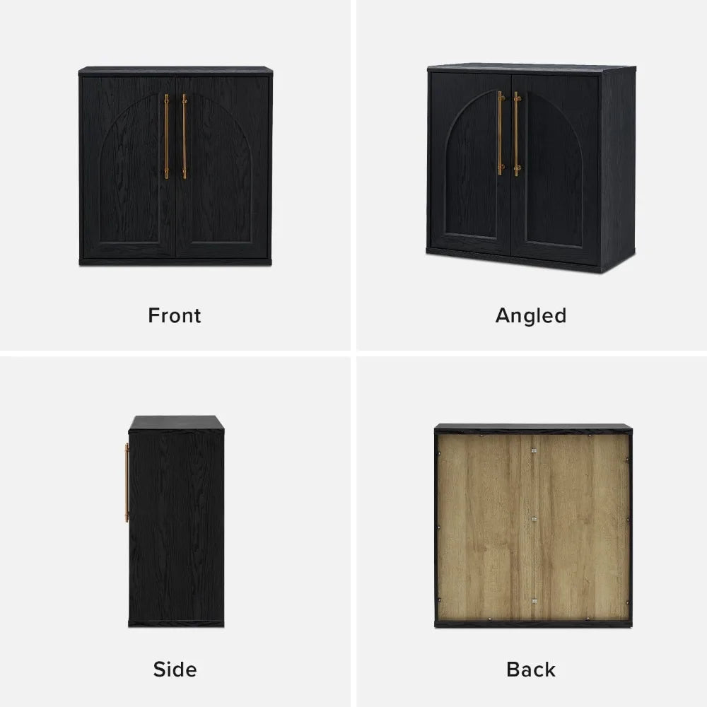 Blake Storage Cabinet, Small Modular Accent Display Sideboard Buffet Cabinet with Storage, Media Console Credenza, for Kitchen,