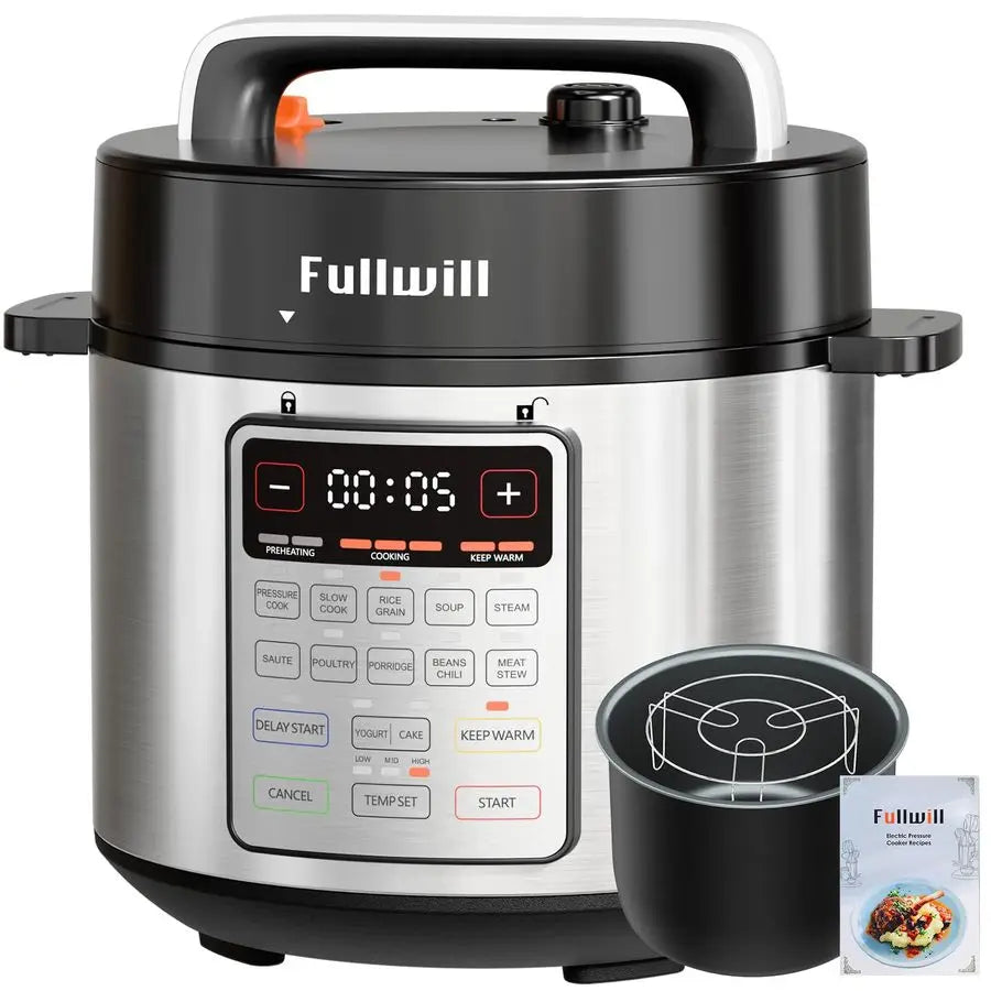 9in1 Electric Pressure Cooker2025 Upgraded, 12 Presets Instant Multi Cooker, Olla de Presion Nonstick Pot 6 Quarts