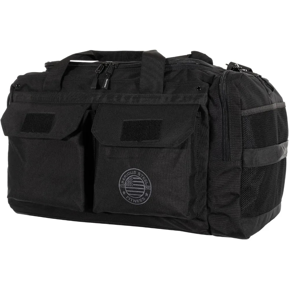 Heavy Duty 1000D Nylon Duffel Portable outdoor exercise travel fitness Bag (Black - Big Bud)