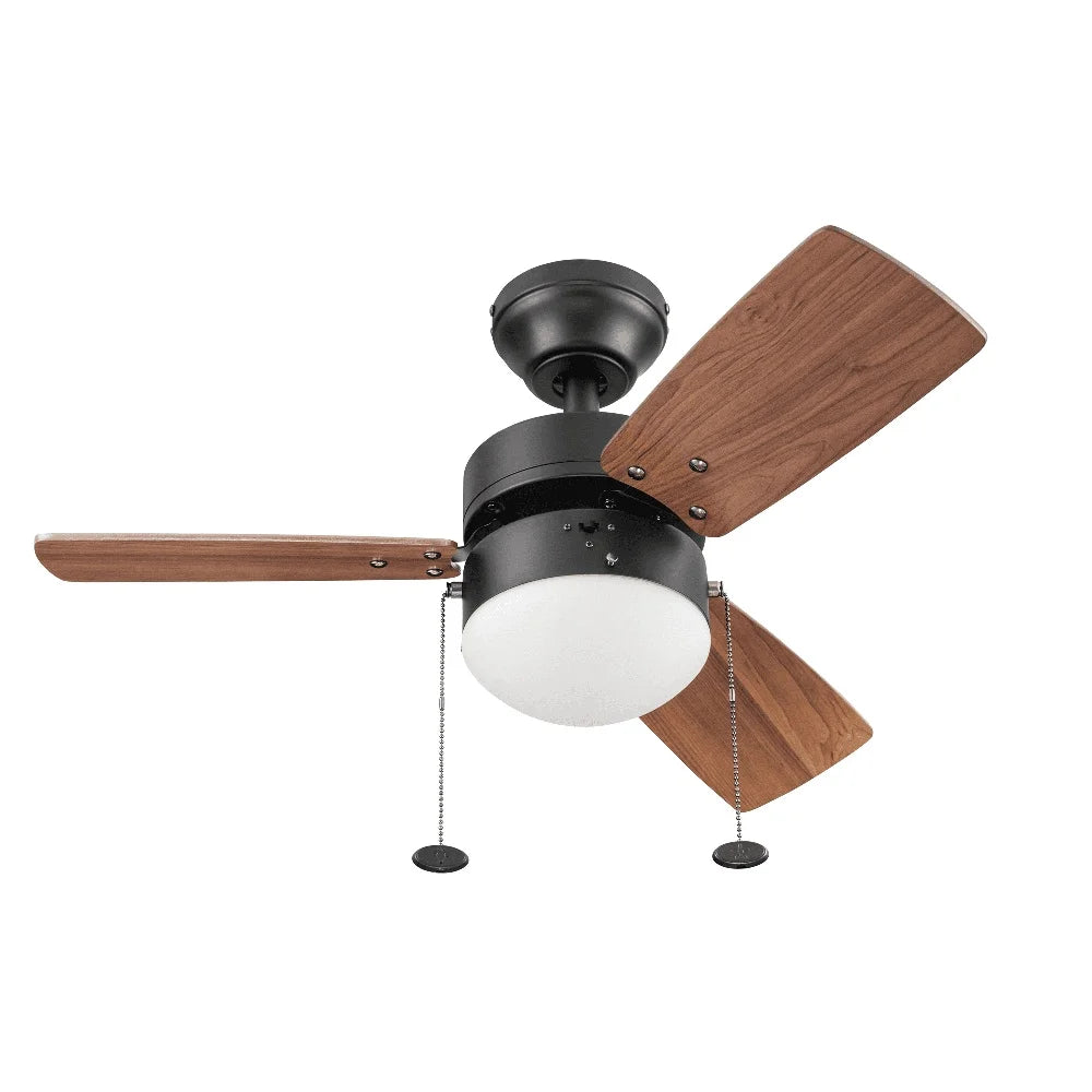 3 Pack 30 Inch Modern Bronze Ceiling Fan with Light Pull Chains Reversible Blades Indoor Quiet Performance Energy Saving