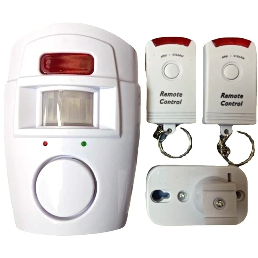 Wireless Motion Sensor Alarm Security Detector PIR Alarm System With Infrared Sensor 2 Wireless Home Security Remote Controls