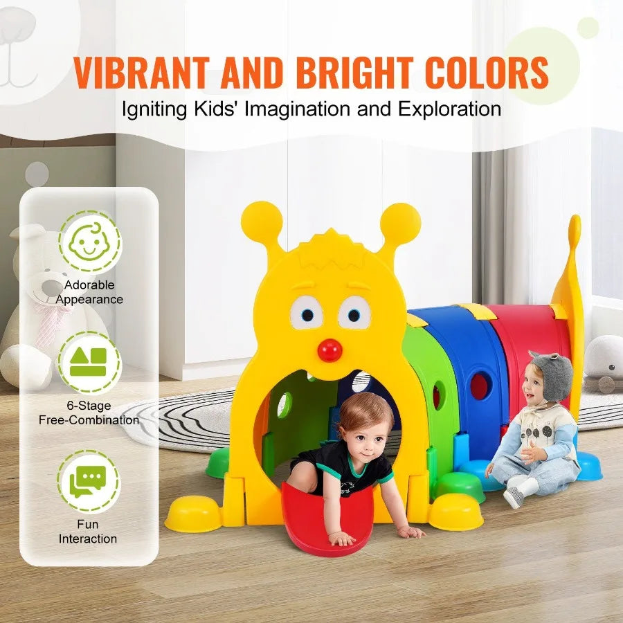 Caterpillar Tunnel for Outdoor Indoor Climb and Crawl Through Play Equipment for Toddler Boys Girls Baby 36 4 Sections for Day