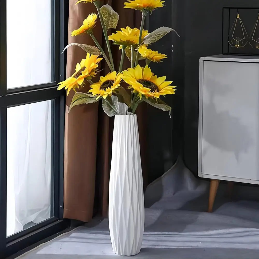 Elegant 28 Tall Ceramic Vase, Large Decorative Vessel for Modern Home, Living Room, Office, Bedroom, Kitchen, Wedding Centerpiec