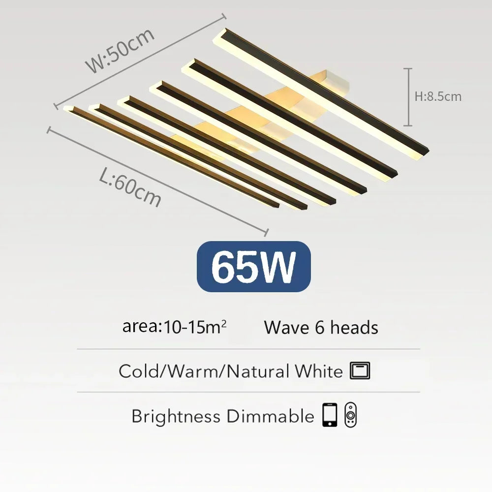 Nordic Art Line Acrylic Led Ceiling Lamp Living Room Restaurants Bedroom Kitchen Bar Chandelier  Modern Home Decoration Lighting