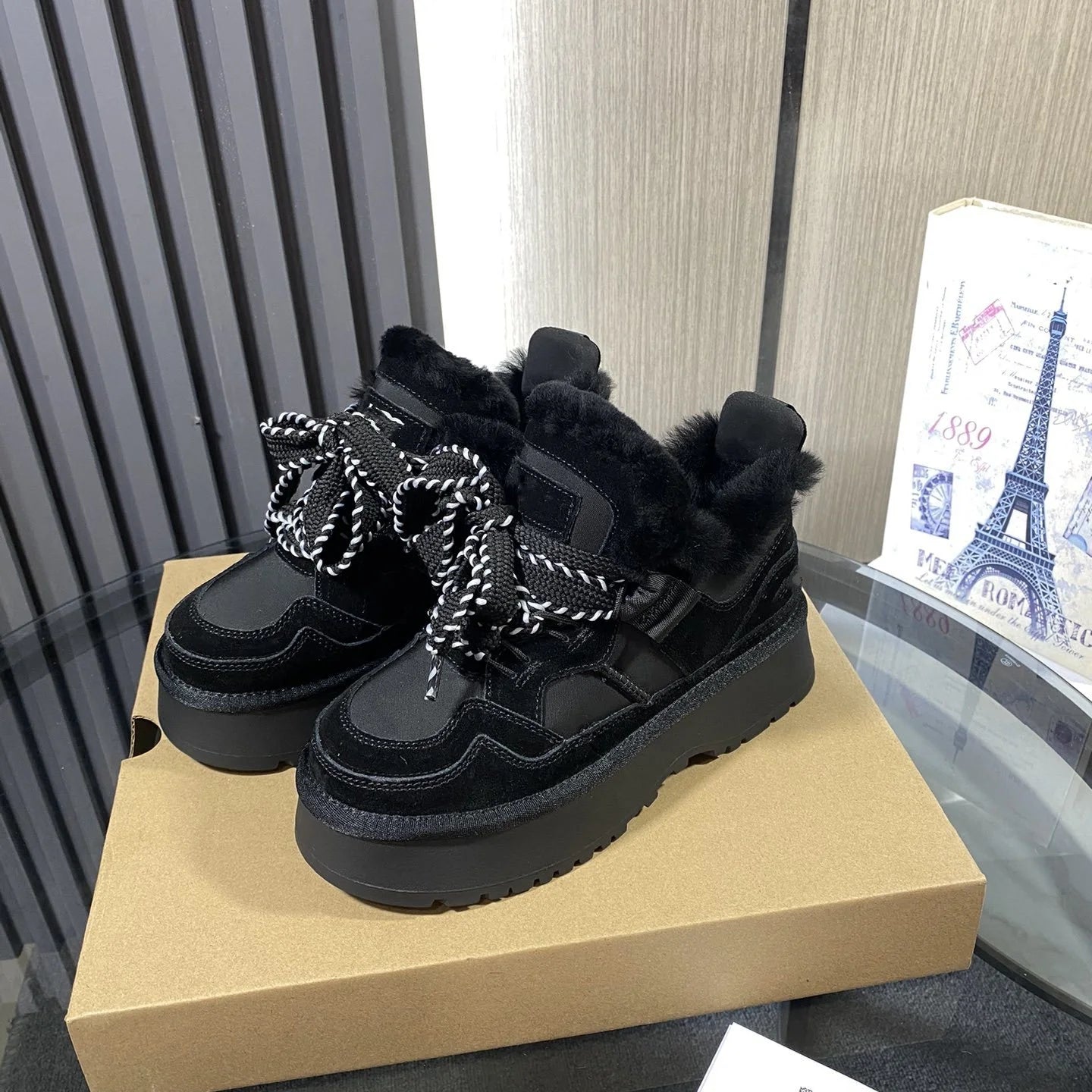 Women's Winter Snow Boots Outdoor Hiking Boots Fashion Waterproof Cold Weather Footwear  shoe