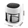 Smart Electric Air Fryer Large Capacity Convection Oven - Oil-Free Deep Fryer with 360° Baking Viewable Window for Home Kitchen
