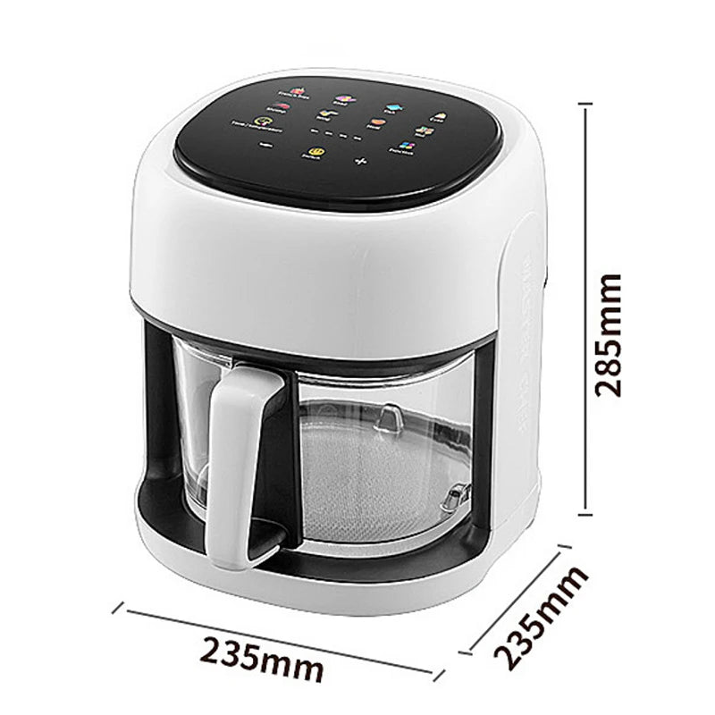 Smart Electric Air Fryer Large Capacity Convection Oven - Oil-Free Deep Fryer with 360° Baking Viewable Window for Home Kitchen