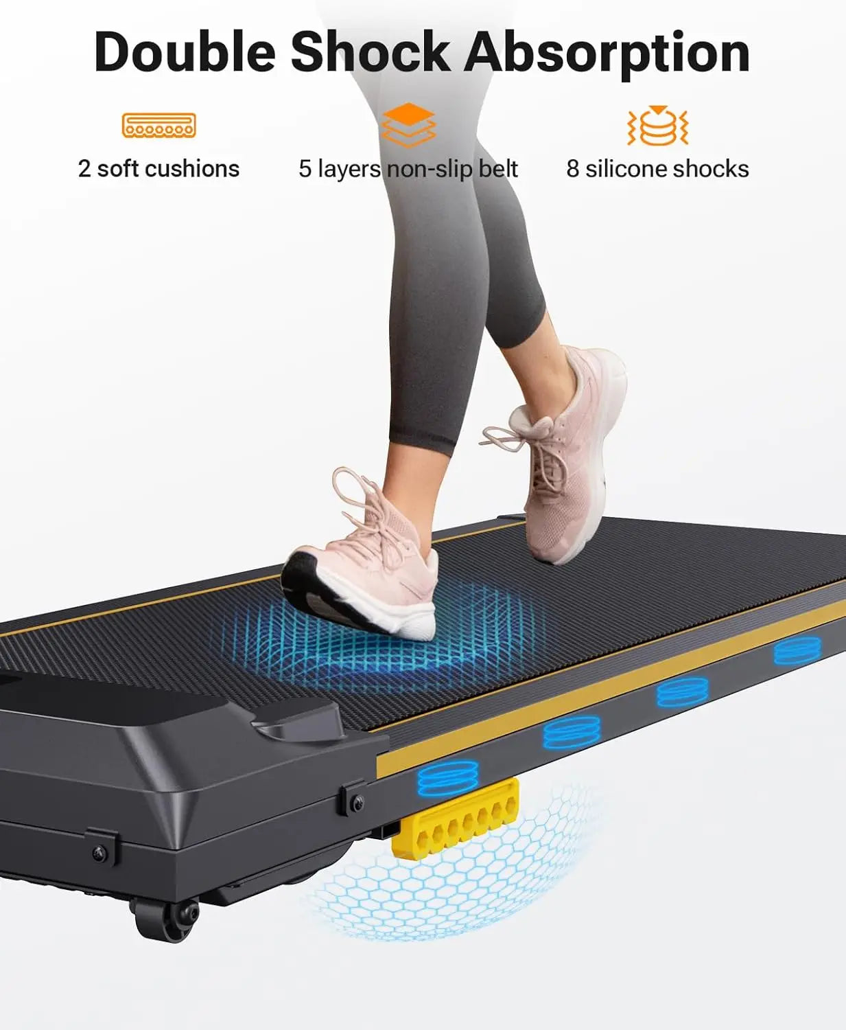 Under Desk Treadmill For Office Under Desk, Walking Pad 2 In 1 For Home/Office, Portable Walking Pad Treadmill With Remote