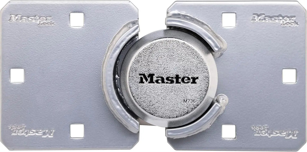 Heavy Duty Chrome Puck Lock with Hidden Shackle & Hasp for Trucks Trailers Vans Solid Steel Security
