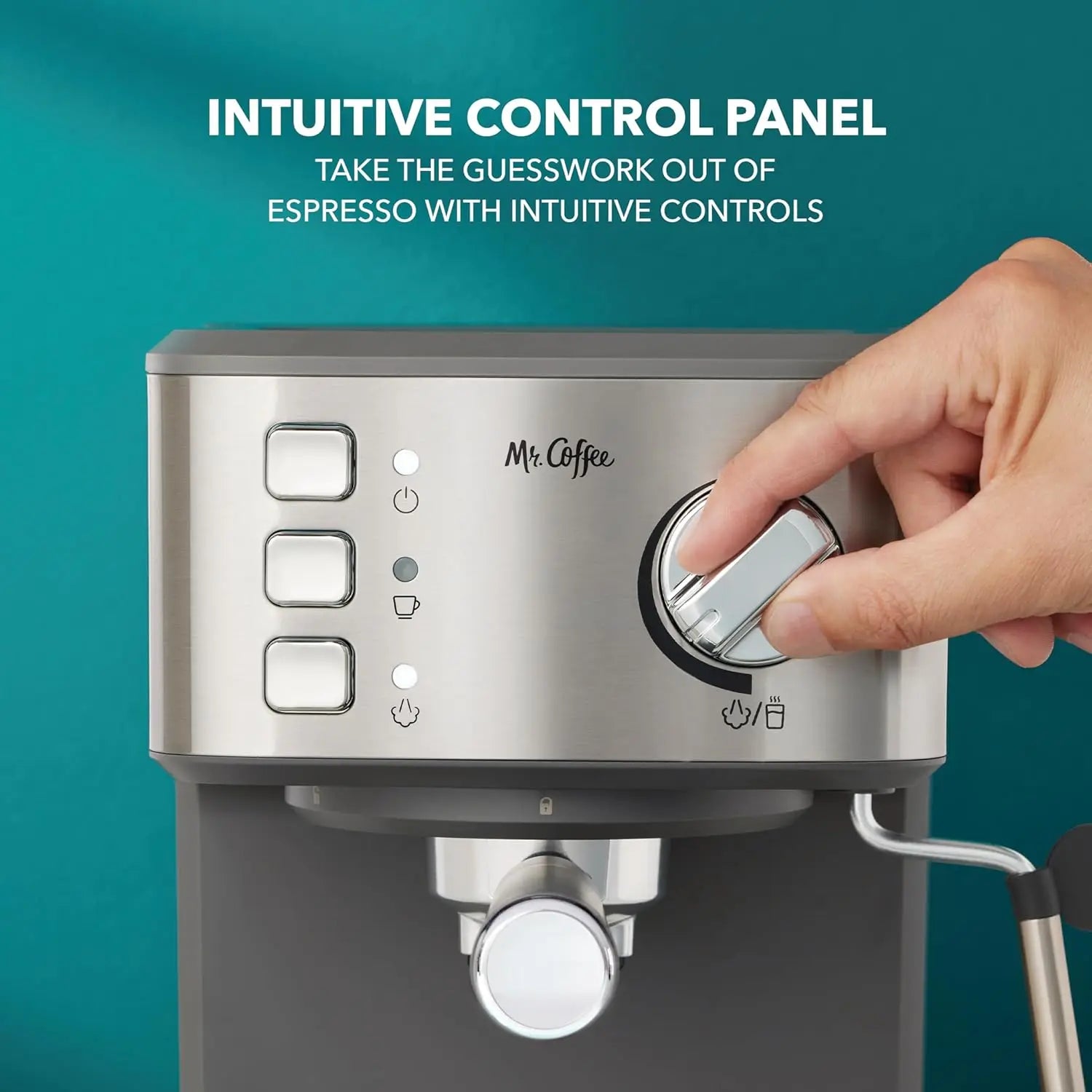 Compact Espresso Maker, Espresso Machine With Steam Wand, 15-Bar Pump Automatic Espresso Machine