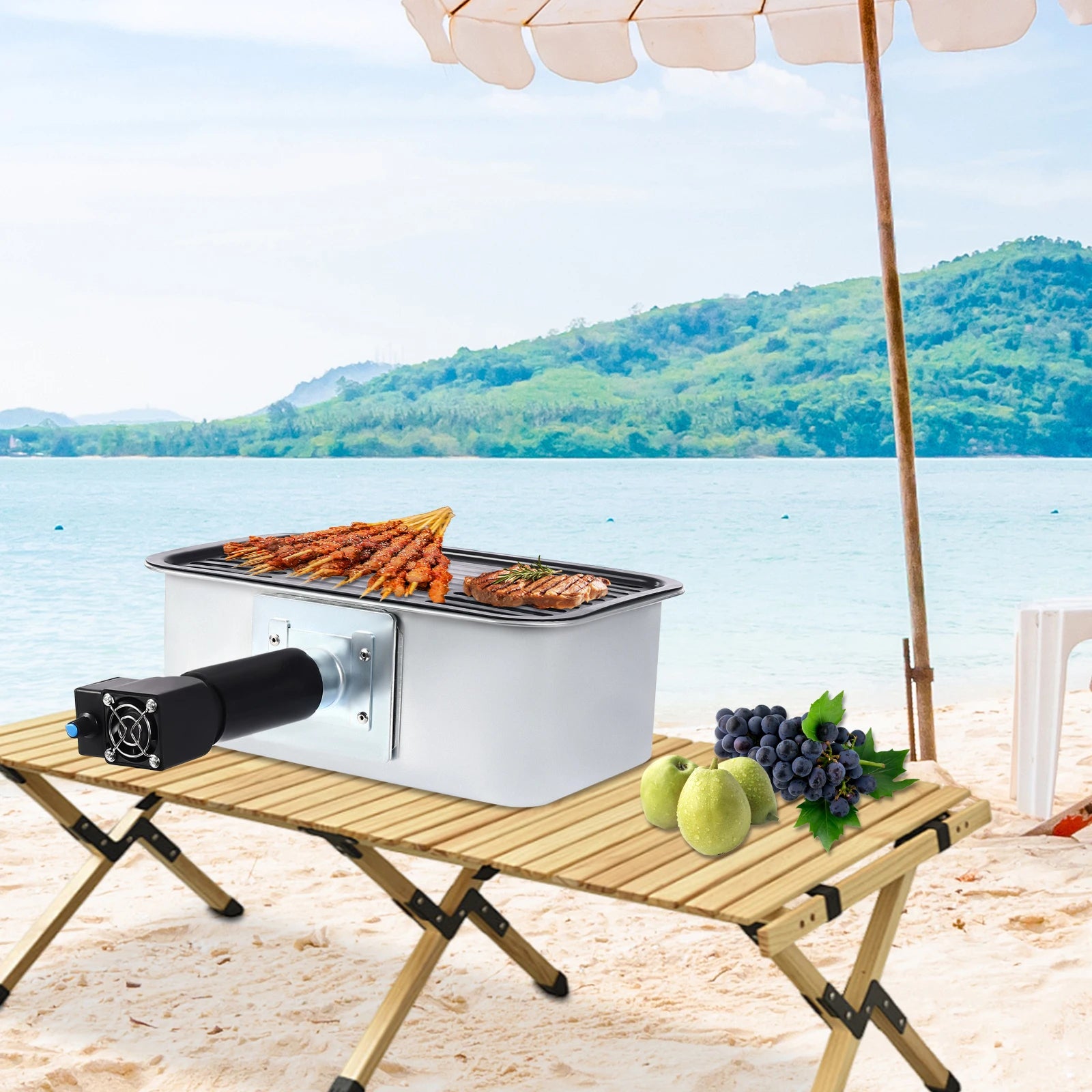 2500-5500rpm Portable Camping Barbecue Grill, Portable Camping Barbecue, Outdoor Barbecue Grill for Hiking