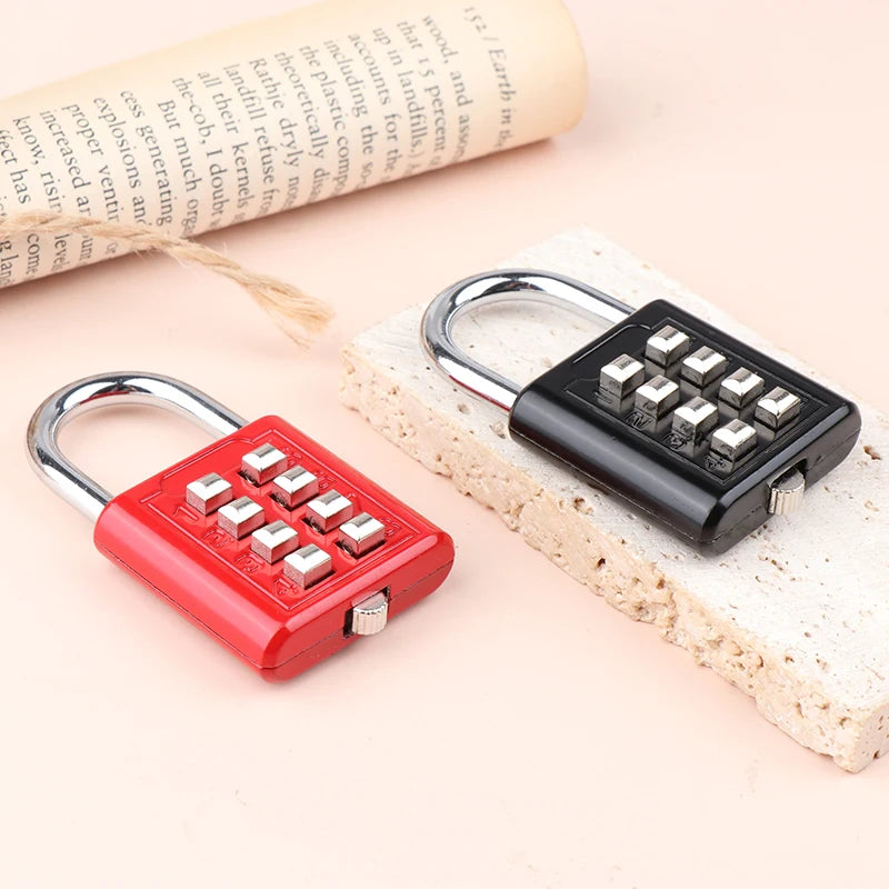 8 Digits Password Code Combination Padlock Zinc Alloy Suitcase For Luggage Travel Smart Lock Code Keyed Anti-thieft Lock