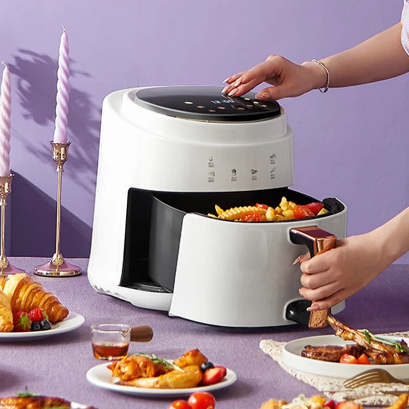 8L Smart Electric Air Fryer Large Capacity Convection Oven - Oil-Free Deep Fryer 360°Baking Kitchen Home Appliance Air Fryer