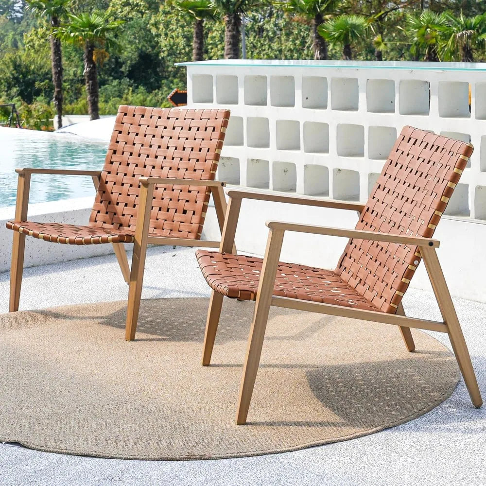 Outdoor Chairs Set of 2, Patio Bistro Set, Outdoor Furniture Set, Outdoor Conversation Chair Sets for Balcony Backyard Garden