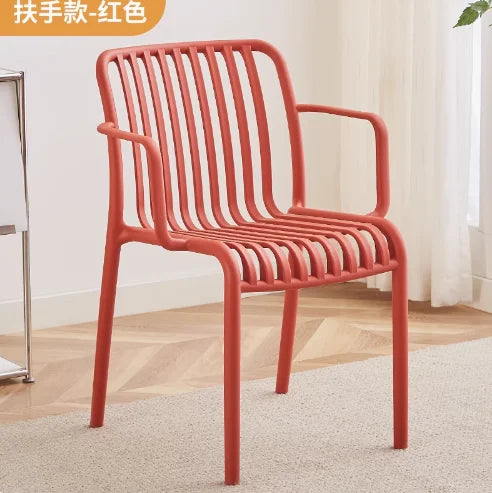 Balcony Plastic Backrest Leisure Luxury Chair Home Restaurant Dining Room Chair Sillas Para Comedor Beach Chairs For Kitchen