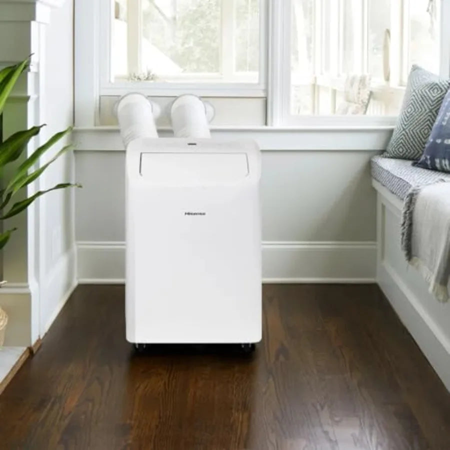 8000 BTU Portable Air Conditioner with Dual Hose and Inverter Technology for Efficient Cooling in Small to Medium Rooms up to 3