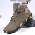 Winter Warm Outdoor Wide Toe Barefoot Snow Boots Men Cotton Boots Breathable Walking Hiking Shoes Comfortable Casual Sneakers