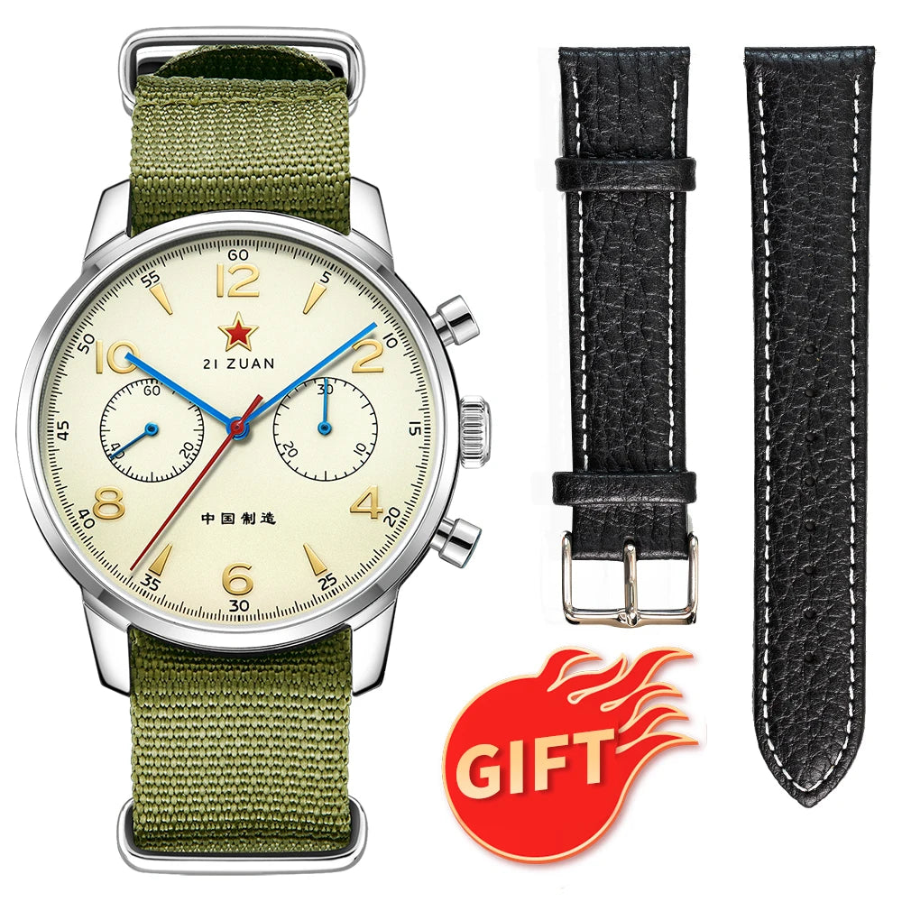 TOPHILL 1963 Chronograph Air Force Aviaion Men Mechanical Watches Sapphire Seagull ST1901 Movement Waterproof Men's Watch Pilots