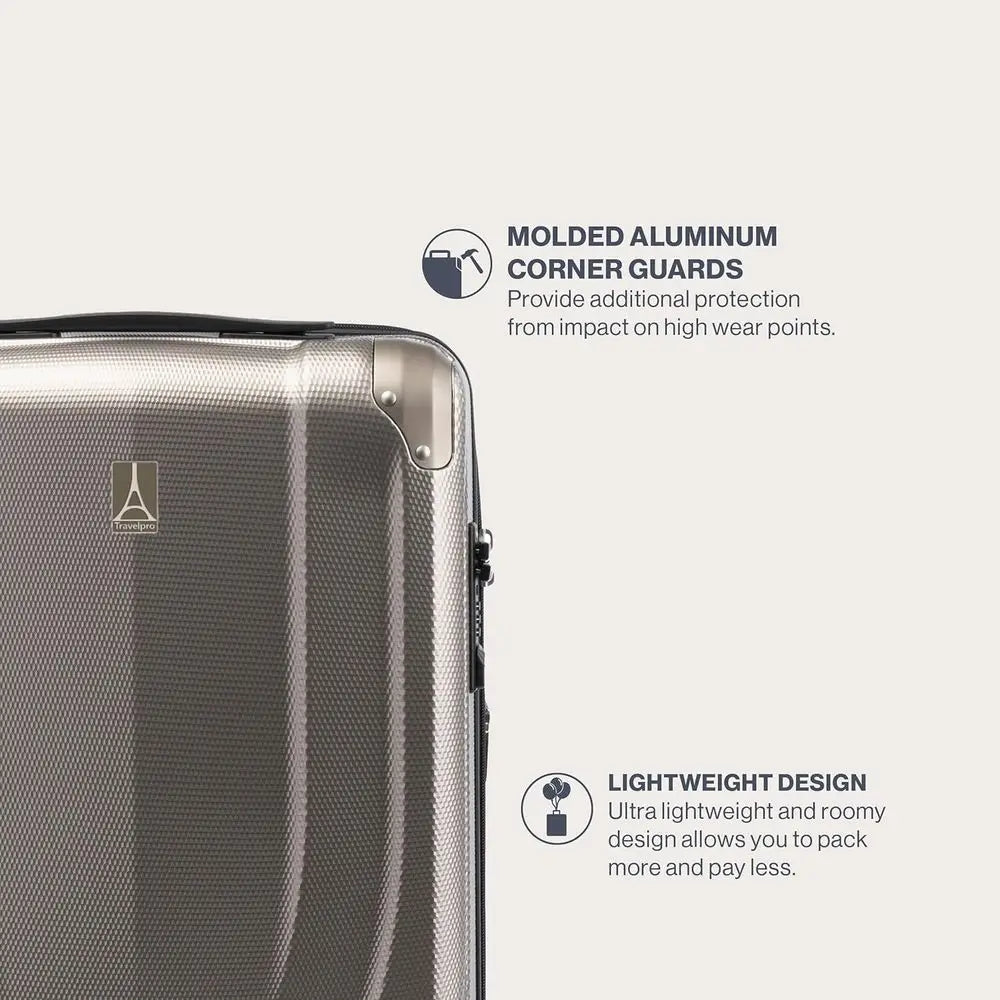 Medium 25 Inch Expandable Hard Shell Spinner Suitcase, Champagne