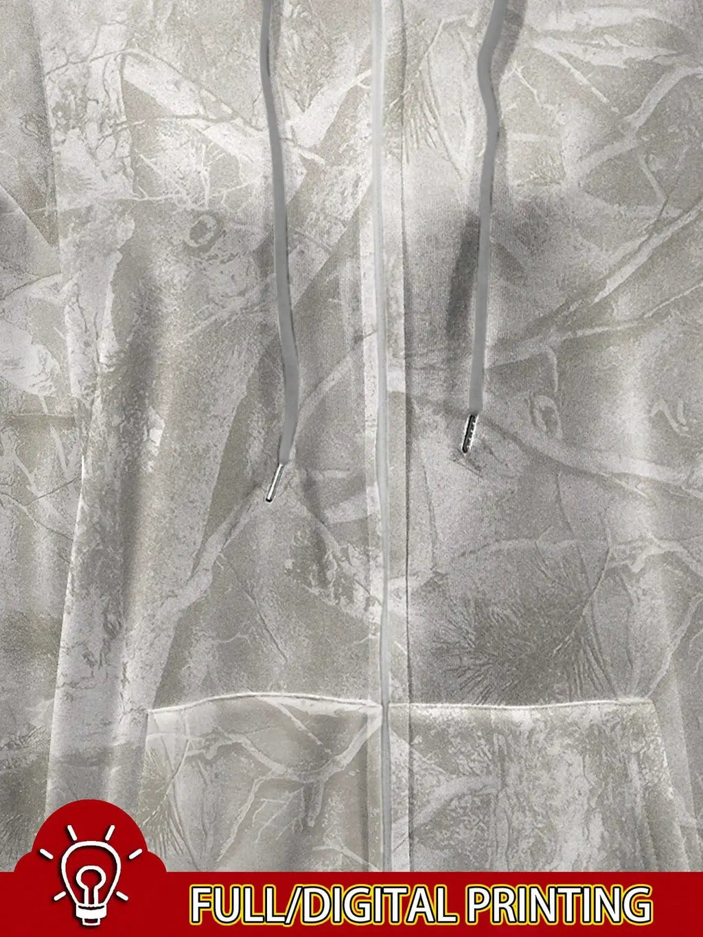 Leaf Camo Print Zip Up Hoodie for Women - Loose Fit Fall Winter Jacket with Front Pocket