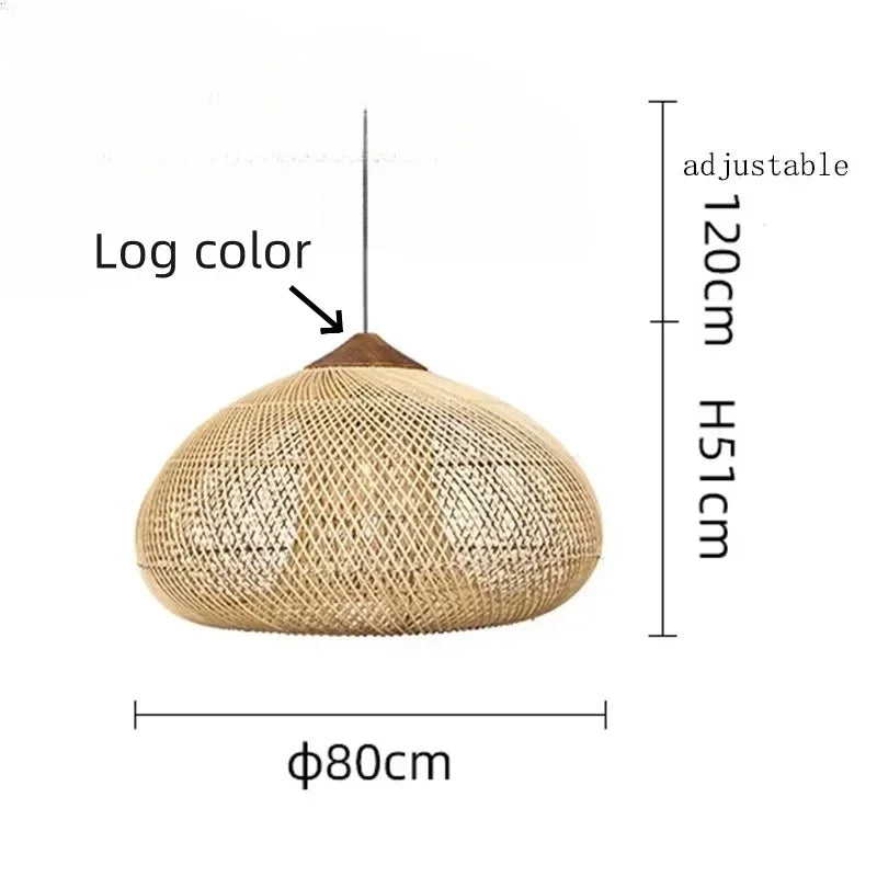 Designer Pendant Lamps Vintage Handmade Rattan Led Light Japanes Style Lighting for Kitchen Island Loft Dining Room