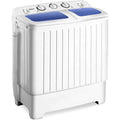 Portable Mini Compact Twin Tub Washing Machine 20lbs Washer Spain Spinner Portable Washing Machine Blue+ White