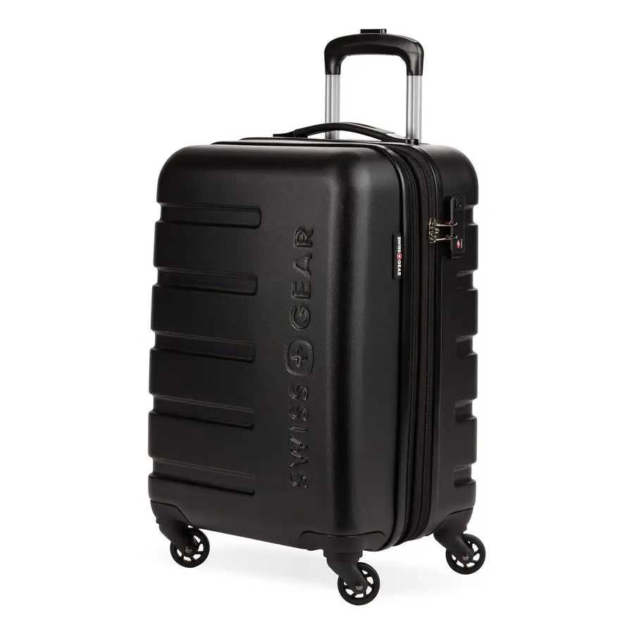 Hardside Expandable Luggage with Spinner Wheels, Black, CarryOn 19Inch