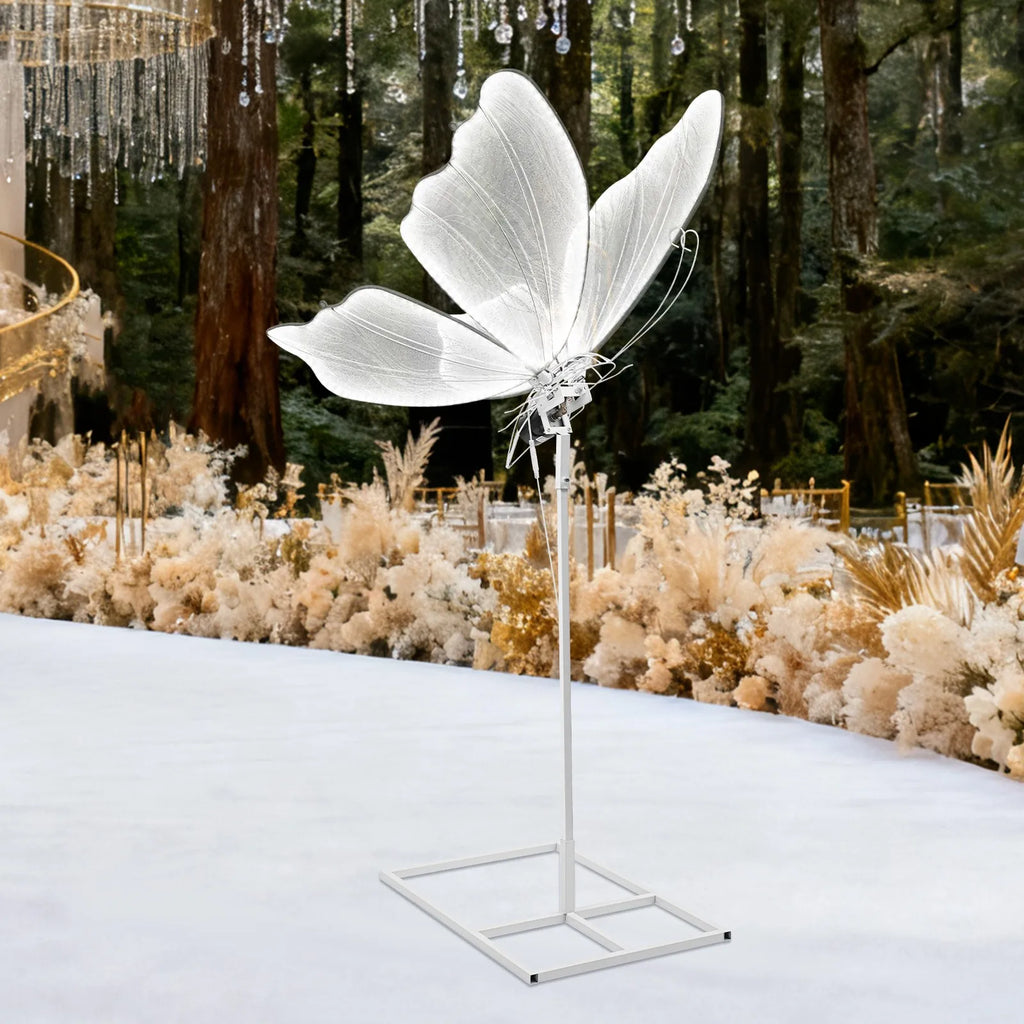 Wedding Butterfly LED Floor Lamp 10V Creative Ceiling Lamp  Adjustable Height Hanging Decoration Props Gold/White