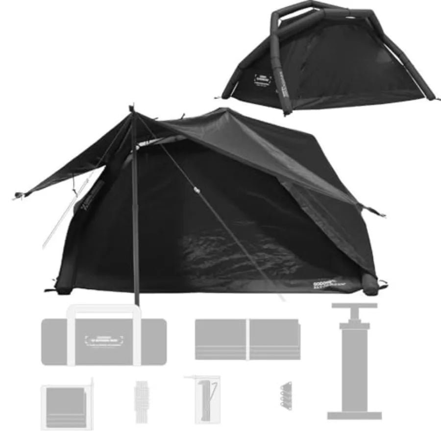 Air Godong Inflatable Camping Tent with Rainfly Hand Pumb Groundsheet Easy Set up 2 Person Glamping Outdoor 4 Season Air Blow U