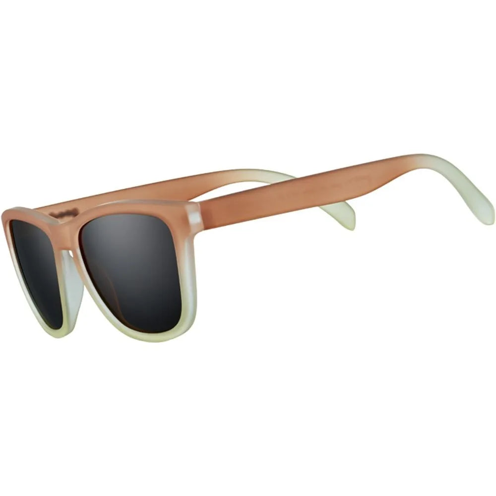 goodr Three Parts Tee Polarized for Men & Women Medium Sized (OG), Light Brown Translucent Frame with Copper Non-Reflective