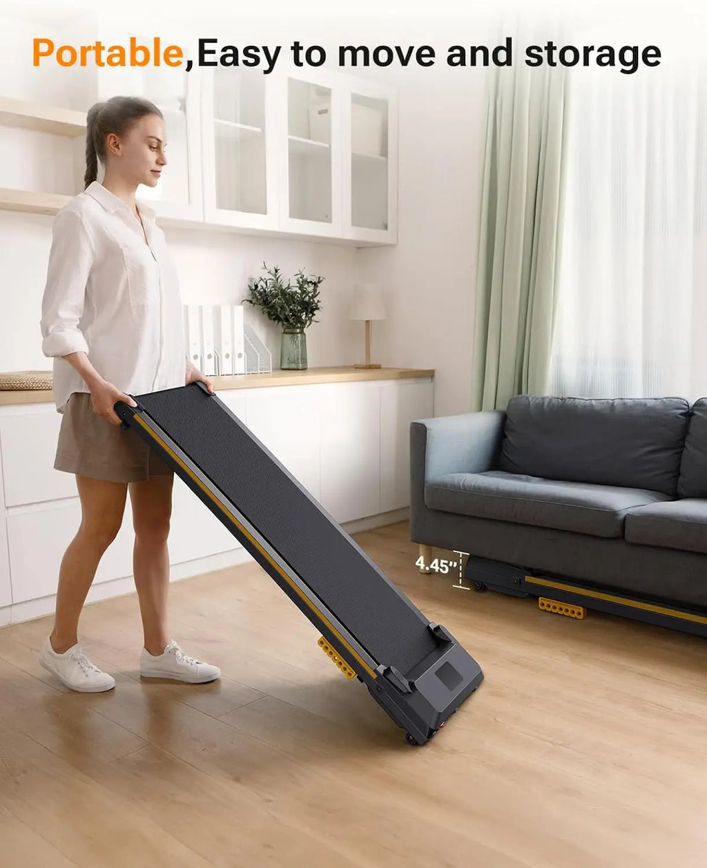 Under Desk Treadmill For Office Under Desk, Walking Pad 2 In 1 For Home/Office, Portable Walking Pad Treadmill With Remote
