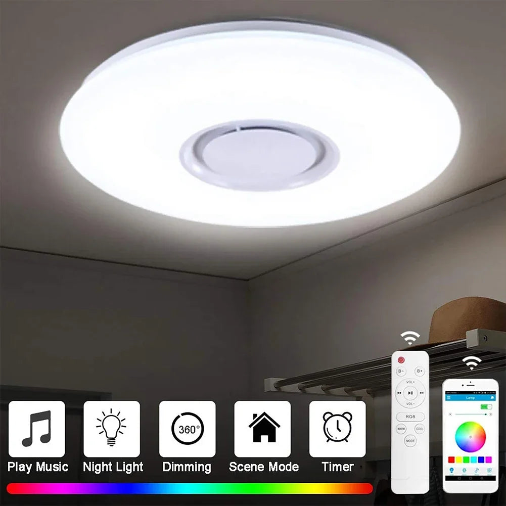 Intelligent LED Lamp with Speaker RGB Home Decoration Light APP Control Bluetooth-compatible 2800K-6500K for Bedroom Living Room