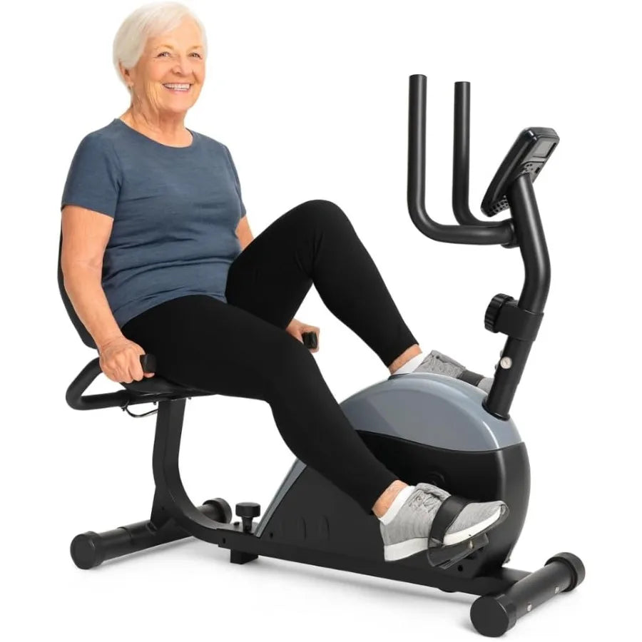 Recumbent Exercise Bike Stationary Recumbent Exercise Cycle Device for Seniors Adults Men and Women Indoor Fitness Equipment at