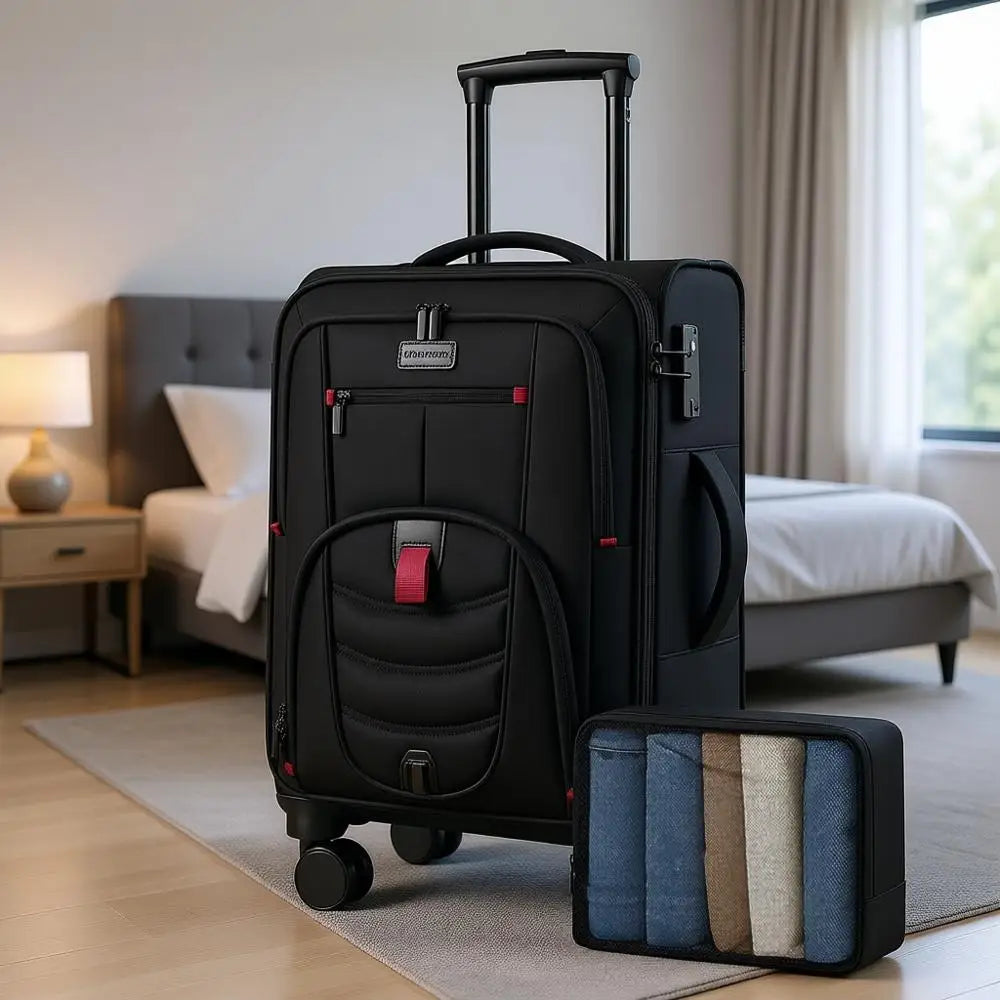 22 Lightweight Spinner Carry-On Suitcase with TSA Lock for Men & Women, Ideal for Business Travel