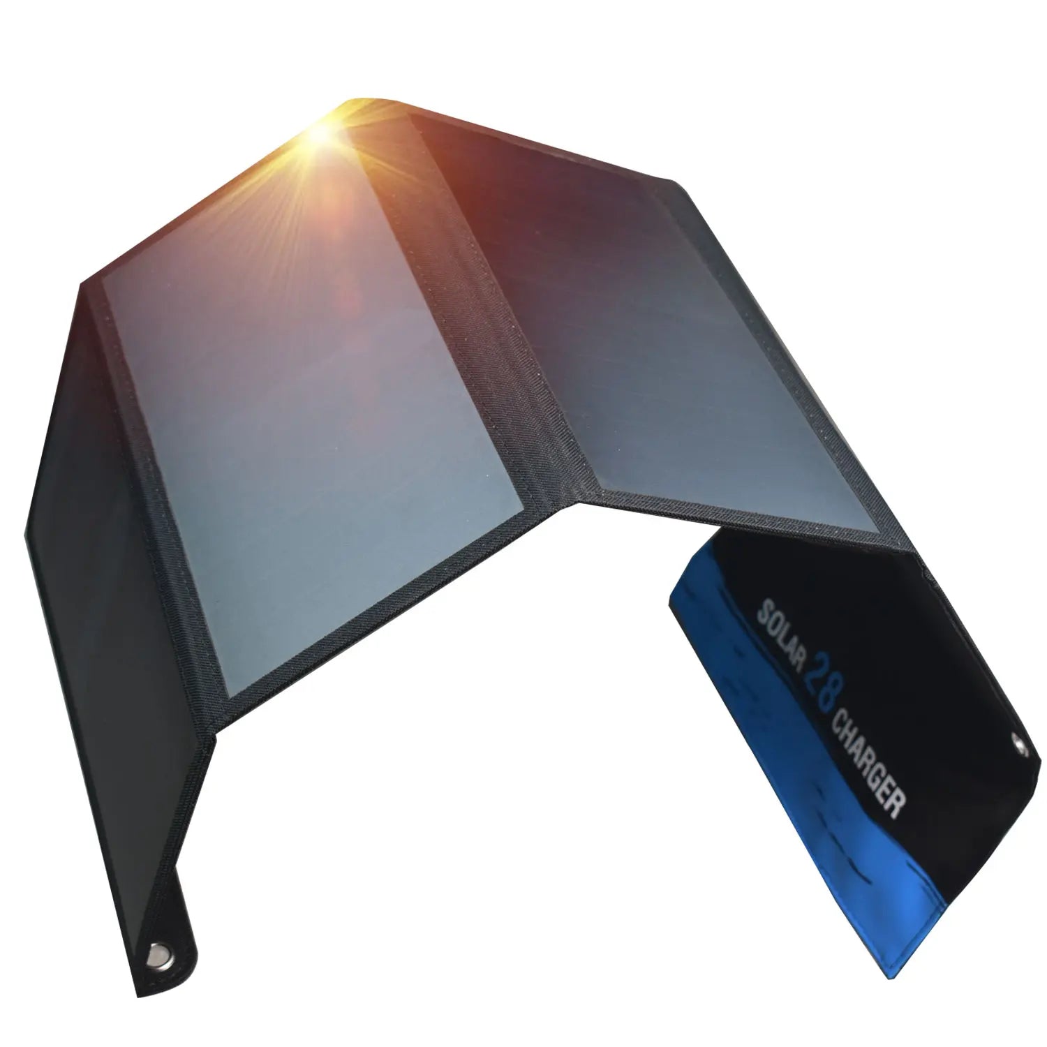 28W Foldable Solar Panel with 2 USB Port Fast Charge Waterproof Folding Solar Panel, , Ideal for Outdoor Activities, for Rec