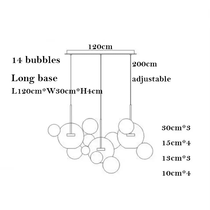 Postmodern Hanglamp Matglas Globes Eetkamer Iron Bubbles Ball Glass Light For  Foyer Kitchen Dinning Room Island Led Pendant