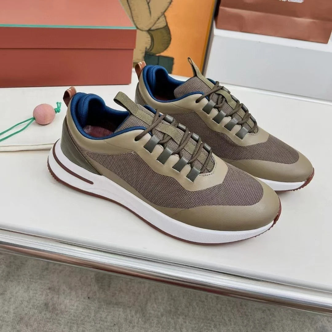 2026 new L mesh sneakers breathable casual men's shoes P thick-soled jogging shoes business shoes comfortable casual shoes