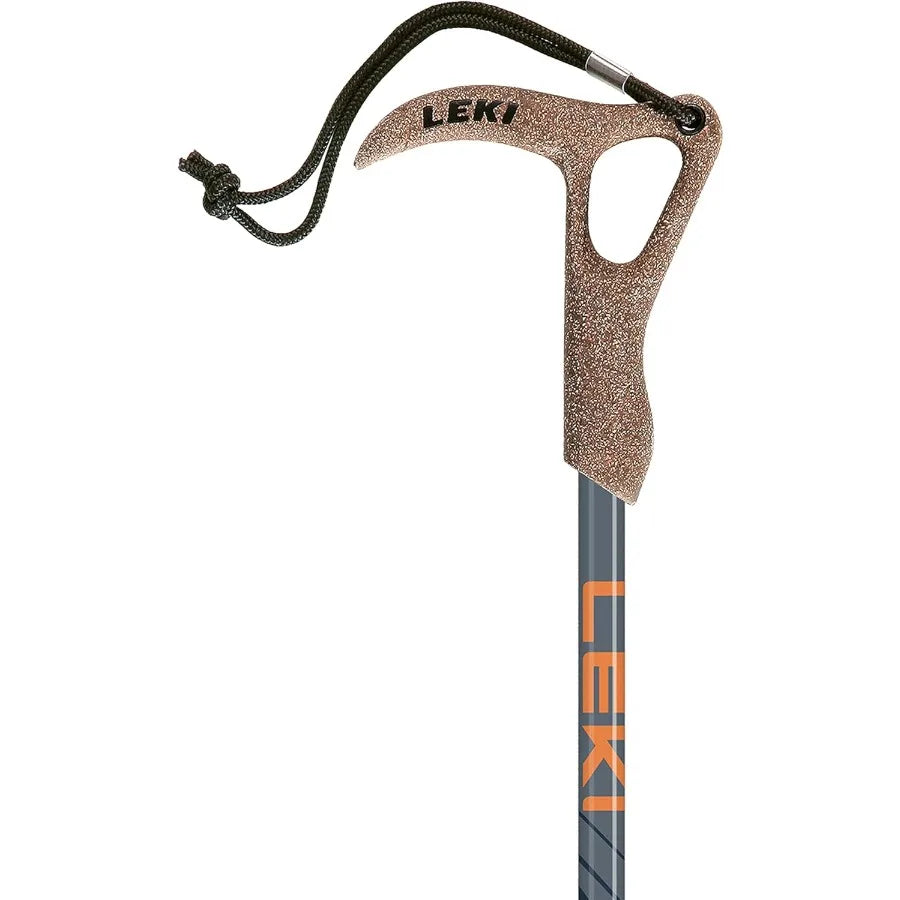 LEKI Wanderfreund High Fives Aluminum Adjustable Lightweight Walking Pole for Trekking Hiking in Black with Quick-Adjust Mechan