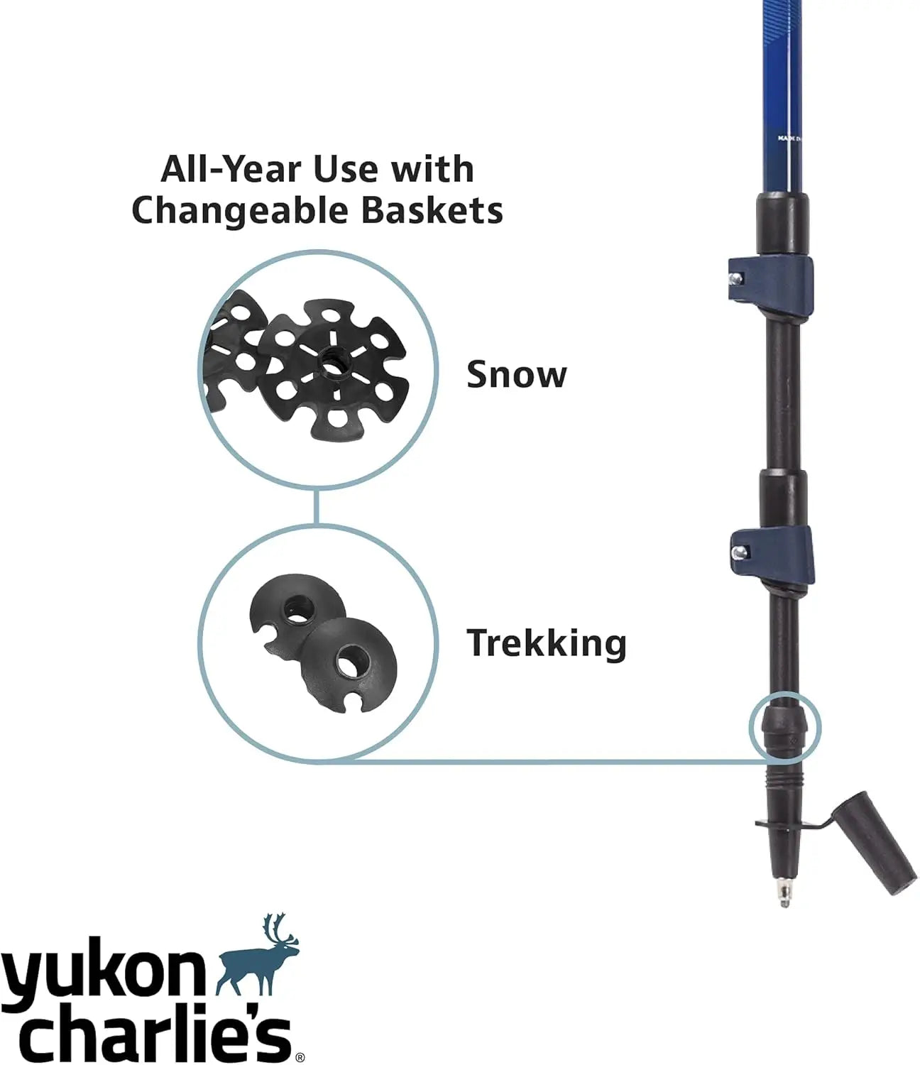 Sherpa Trekking Poles, Twist Lock Adjustment System, Hiking Poles and Snow Baskets, Multiple Styles & Sizes