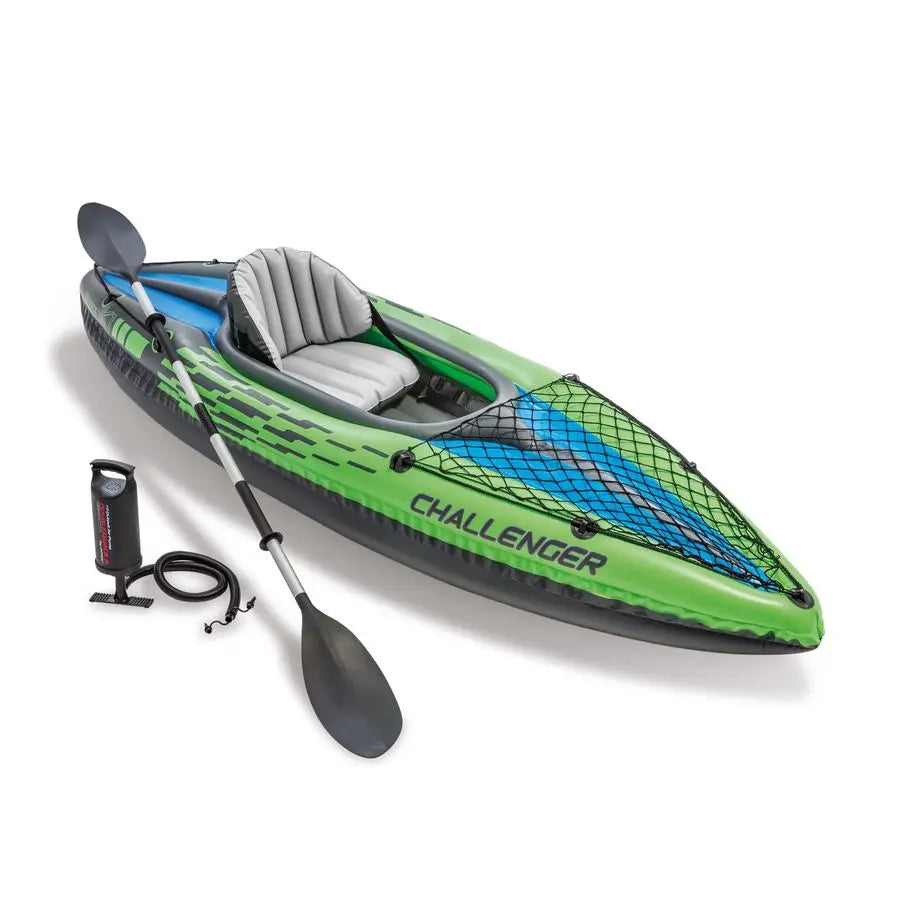 Challenger Inflatable Kayak Series Includes Deluxe 86in Kayak Paddles and HighOutput Pump SuperStrong PVC Adjustable Seat with