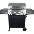 4-Burner Gas Grill, 44,000 BTU Stainless Steel Full Size Propane Grill with Cast Iron Grates, Outdoor Barbecu with Large  Space