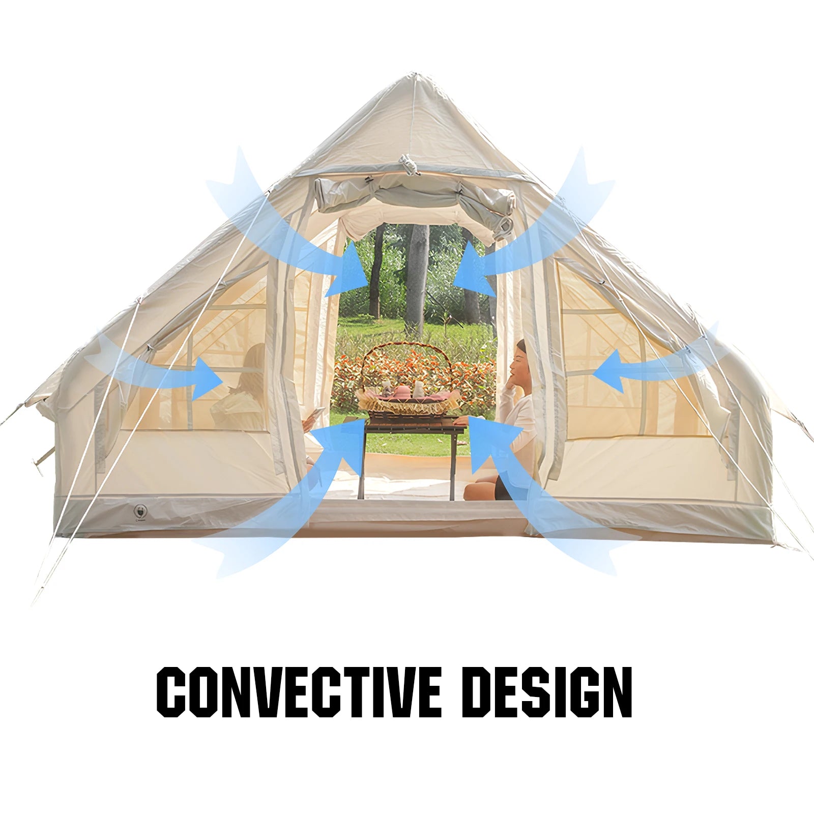 4-6 Person House Instant Glamping Camping Tents House Breathable Self-Supporting Air Tent Oxford Fabric for Adults Travel Hiking