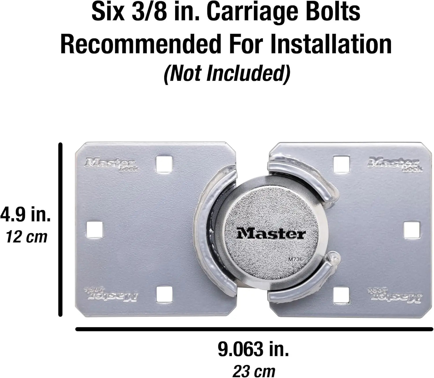 Heavy Duty Chrome Puck Lock with Hidden Shackle & Hasp for Trucks Trailers Vans Solid Steel Security