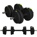 33LBS 2-in-1 Adjustable Barbell and Dumbbells Set Weights Set with Non-slip Handles for Men and Women Home Gym Training