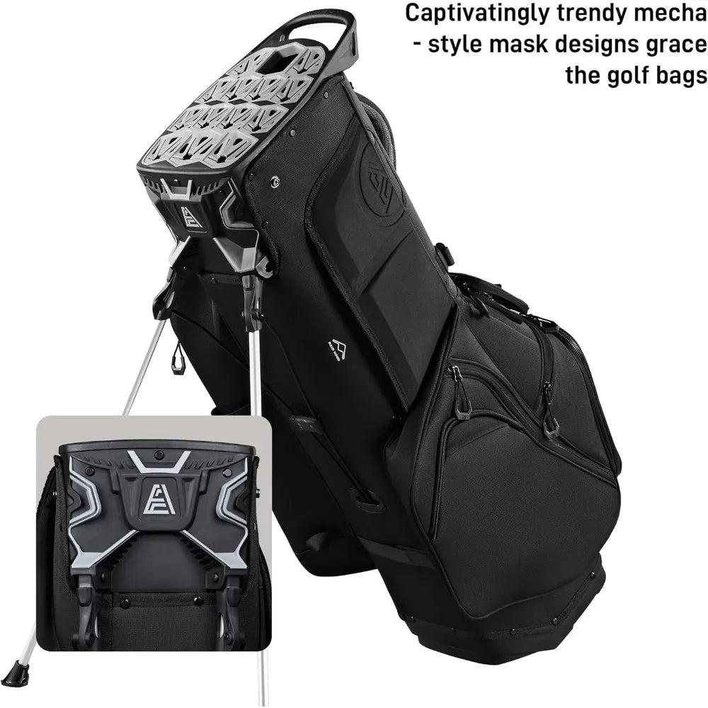 2025 ST- Lock Hybrid Mecha 14 Way Dividers Quiet Stand Bag with Grip Lock for Men & Women Customized