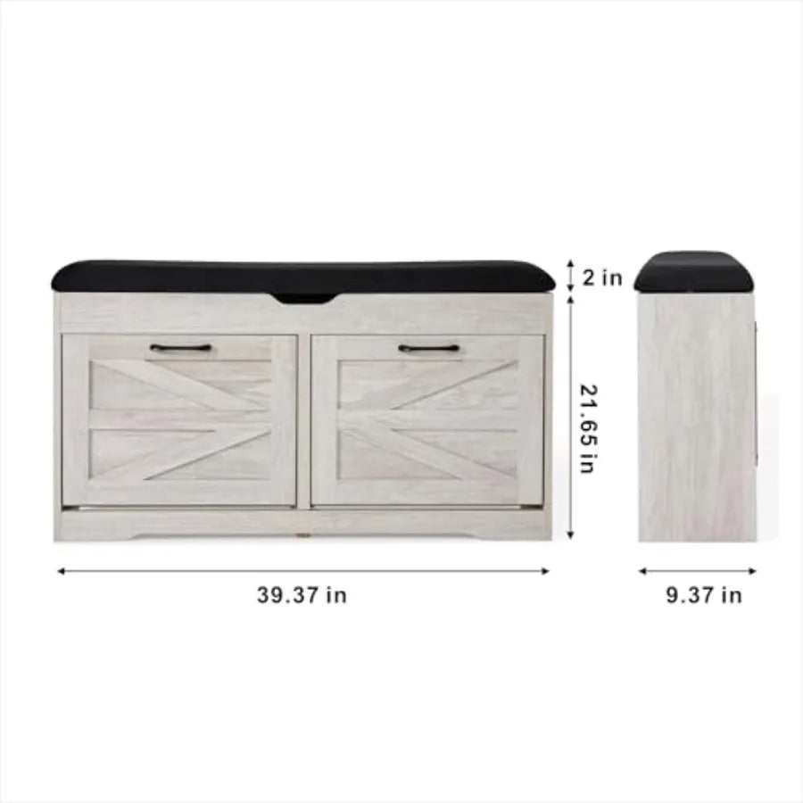 Shoe Storage Bench Cushion Entryway Bench with Storage End of Bed Shoe Benches Small Shoe Rack Benches Entry Way Shoes Cabinet